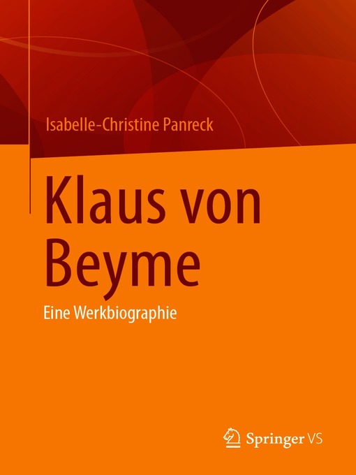 Title details for Klaus von Beyme by Isabelle-Christine Panreck - Available